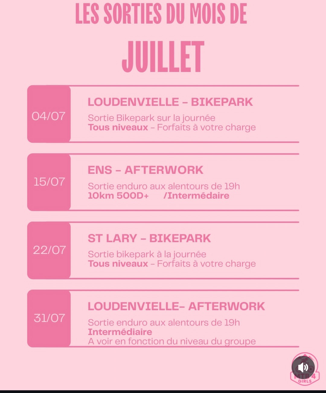MTB4Girls – Sortie Bikepark Saint-Lary (22 juillet)