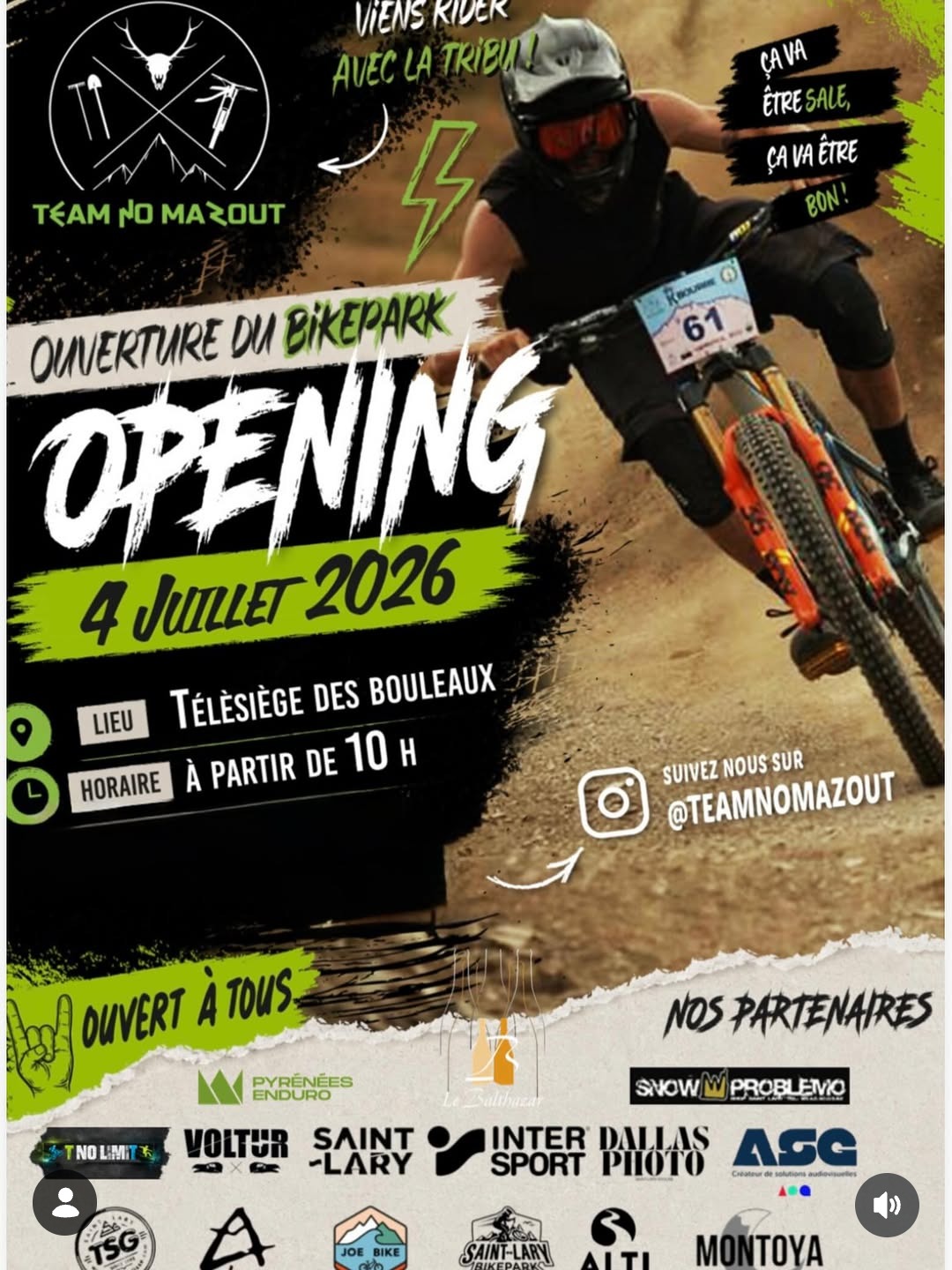 Opening du Bikepark Saint-Lary 2026 – Team No Mazout